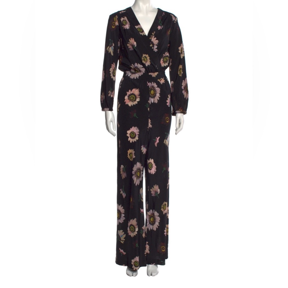 No 6 Floral Black Jumpsuit